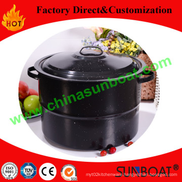 21qt Enamel Stock Pot with Cover